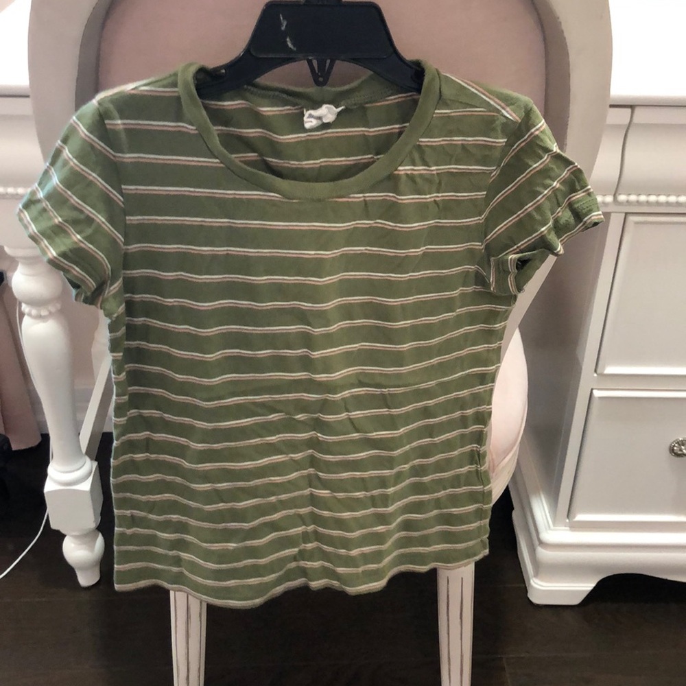 green striped shirt